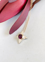 Load image into Gallery viewer, Rhodolite Garnet Gold and Sterling Silver Pendant